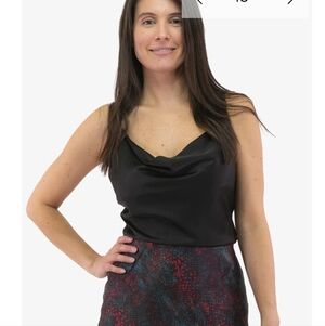 NWT Scotch & Soda Elegant Tank Top Camisole in Black 34, 40 EcoVero